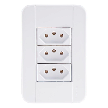 Tomada 4x2 Tripla Tablet Tramontina