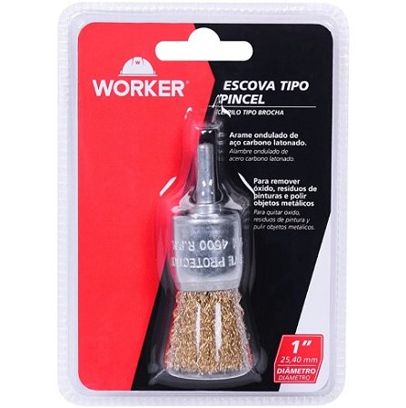 Escova de Aço Pincel 25mm Worker