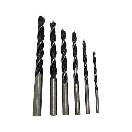 Kit Brocas 3 Pontas para madeira 6 peças Bestfer