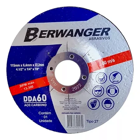 Disco Desbaste Dda 60 4.1/2" Berwanger