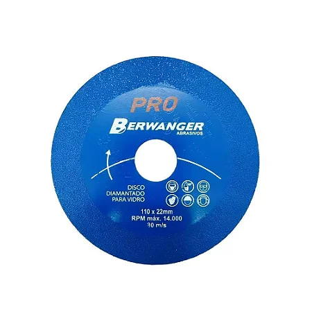 Disco Diamantado para vidro 110mm Berwanger