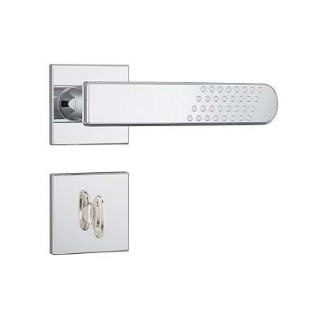 Fechadura Banheiro Inox Roseta Quadrada Stam
