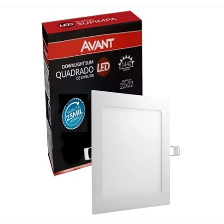 Painel de Embutir Quadrado 18w Fria Avant