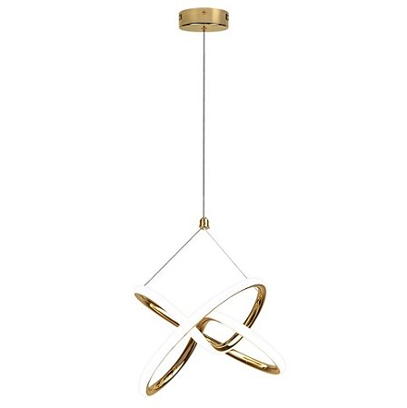 Pendente Led Lupi 24w Dourado Blumenau