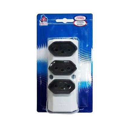 Tomada Tripla Fixa 2pt Perlex