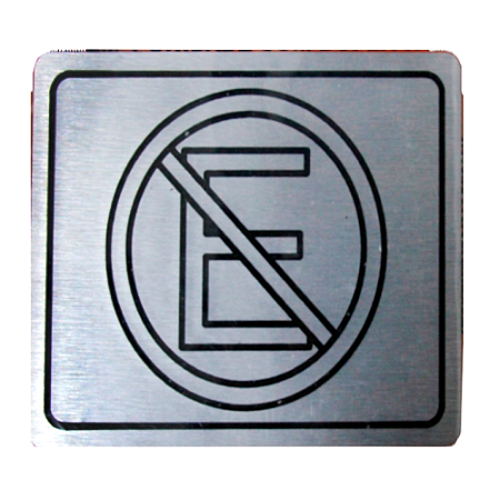 Placa Proibido Estacionar 12,5x10cm Numeral
