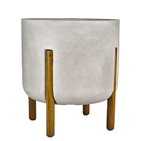 Vaso Cilindro Decore 33 Cimento Queimado Japi