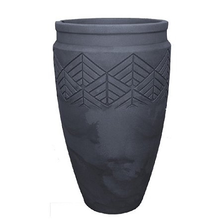 Vaso Tribo Cilindro 44 Preto Ardosia Japi