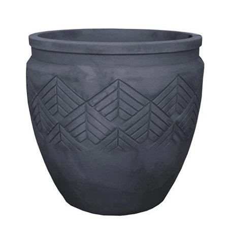 Vaso Tribo Cilind. 55 Preto Ardosia Japi