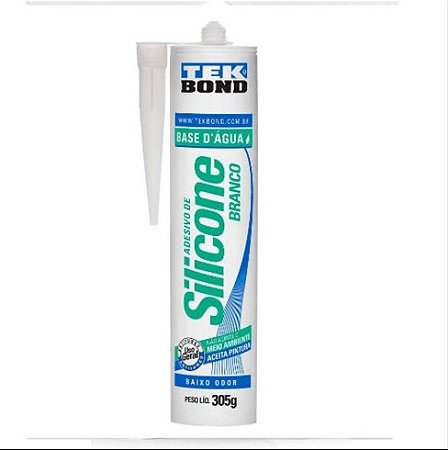 Adesivo Silicone Base D'agua 305g Branco Tek Bond
