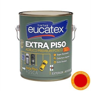 Eucatex Piso Acrílico Vermelho Segurança 3,6lts