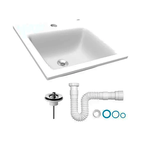 Kit Cuba Sobrepor Ss-01 Com Valvula/sifao Lorenzetti