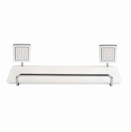 Prateleira Vidro Obi 30cm Branco Jackwal