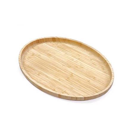 Bandeja Oval Bambu 40x30x2,5cm Plasvale