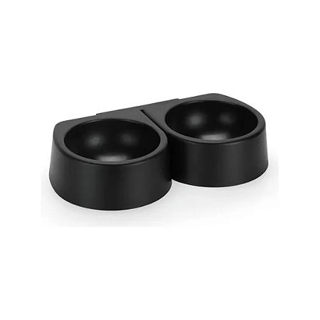 Comedouro Duplo Suspenso Preto Arthi