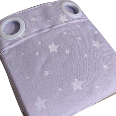 Cortina Pratica 2.60mx1.70m Jacquard Kids Slim/estrela Lilas Bella Janela