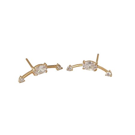 Brinco Ear Cuff Zircônia