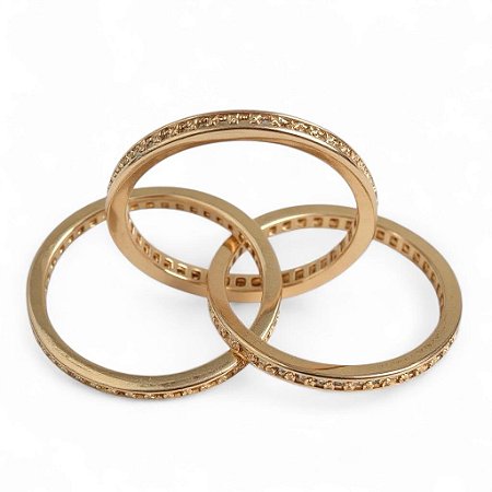 Anel 3 Alianças Entrelaçadas