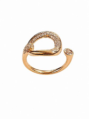 Anel Oval Cravejado