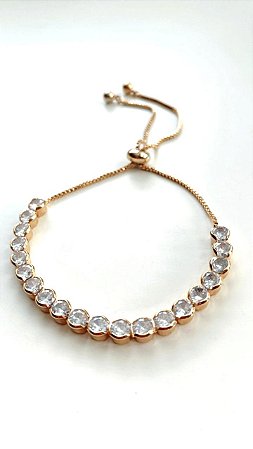 Pulseira Regulável Zircônia Redondas