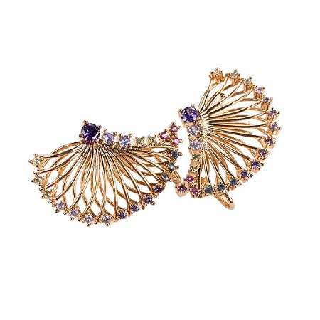 Brinco Ear Cuff Asa Colorido