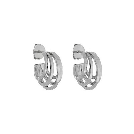 Brinco Argola Aros Texturizado