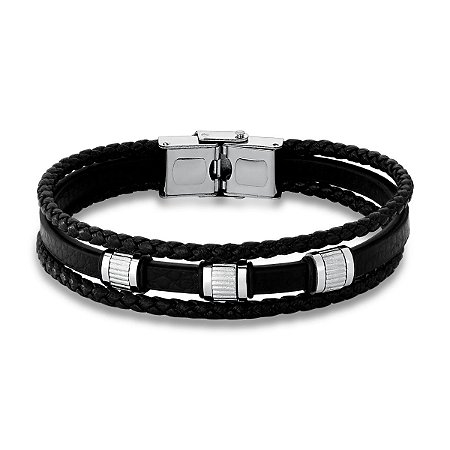 Pulseira Masculina 3 Voltas Trançada