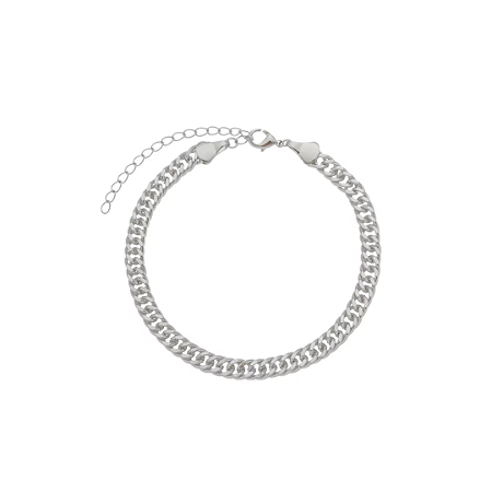 Pulseira Elo Grumet Ródio Branco