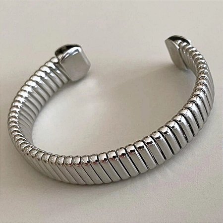 Bracelete Malha Ródio Branco