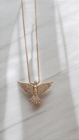 Colar Espírito Santo Banhado a Ouro 18K
