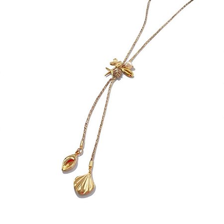 Colar Gravata Mar Dourado