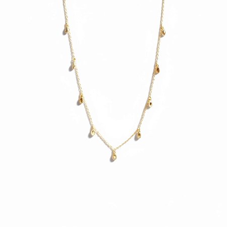 Colar Longo Medalhas Douradas