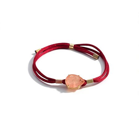 Pulseira Regulável Quartzo Rosa