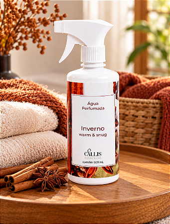 Água Perfumada Inverno Warn & Snug Cállis 500 ml