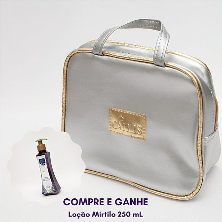 Necessaire Callis Prata/Dourado