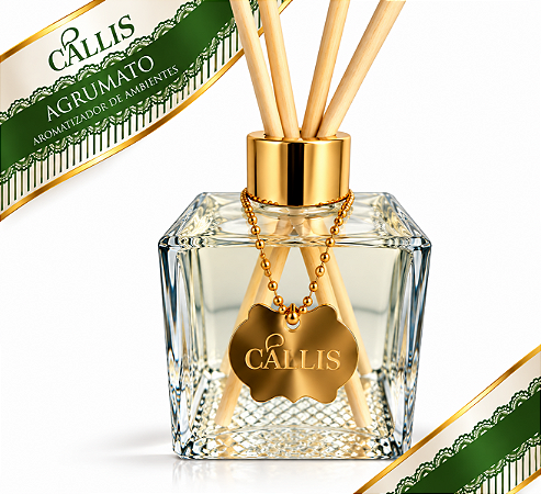 Aromatizador de Ambientes Varetas Agrumato Cállis 350 ml - Luxo Com Pingente