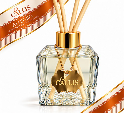 Aromatizador de Ambientes Varetas Allegro Cállis 350 ml - Luxo Com Pingente