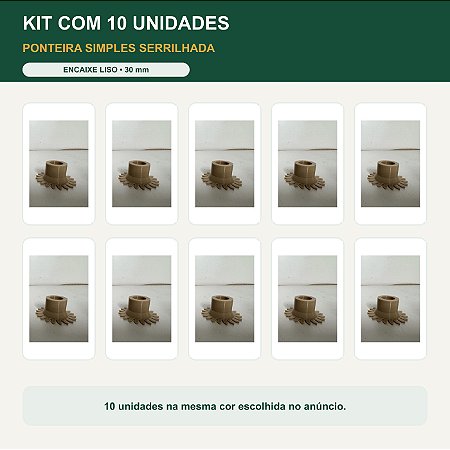 Kit 10 Ponteira / Bico de Entrada Simples Serrilhado 30 mm para Abelhas Sem Ferrão