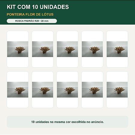 Kit 10 Ponteira / Bico de Entrada Flor de Lótus R28 para Abelhas Sem Ferrão