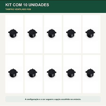 Kit 10 Tampão R28 Microfurado Ventilado para Meliponicultura