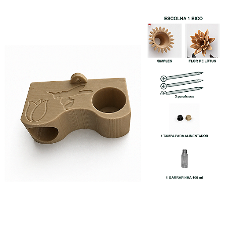 Alimentador Robust para Abelhas Sem Ferrão – Encaixe 30 mm – Completo com Garrafinha 100 ml