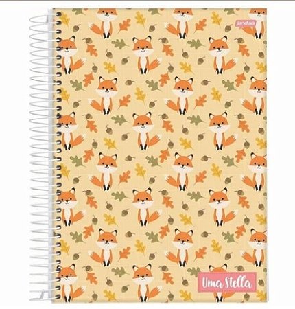 Caderno raposinha com 80 folhas