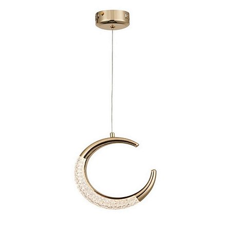 Pendente Cristal Meia Lua 5w Rose Gold
