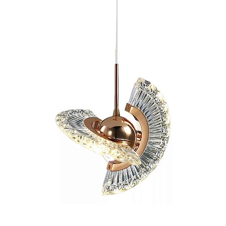 Pendente Harry Cristal Disco Voador Dourado 5W