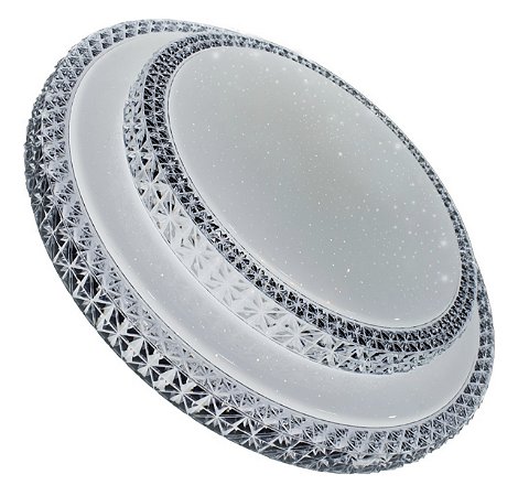 Plafon Shine 39cm Cristal Led Redondo Duplo Sobrepor 24w Bivolt MultiCores