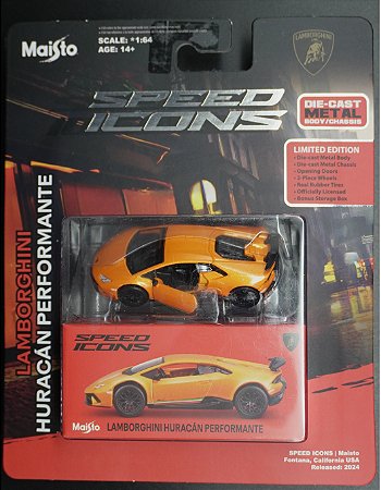 Lamborghini Huracán Performante - 15705 (Orange) | 1:64 | Speed Icons | Maisto