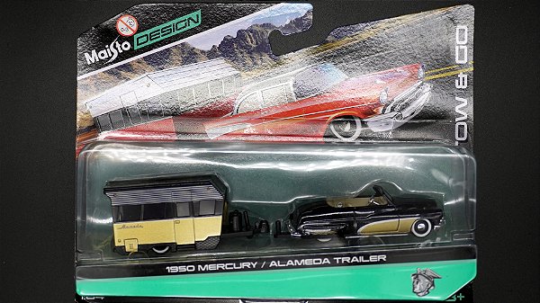 1950 Mercury e Alameda Trailer - 15368 | 1:64 | Design Tow & Go | Maisto