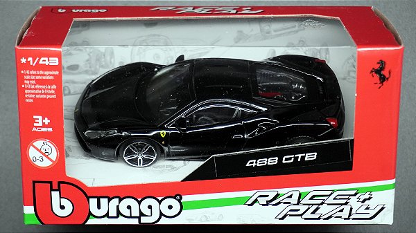 Ferrari 488 GTB - 18-36100 | 1:43 | Race + Play (Básica) | Bburago