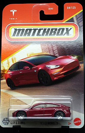 Tesla Model 3 - JBN84 | Linha Básica 2025 - Nº 4/125 | Matchbox