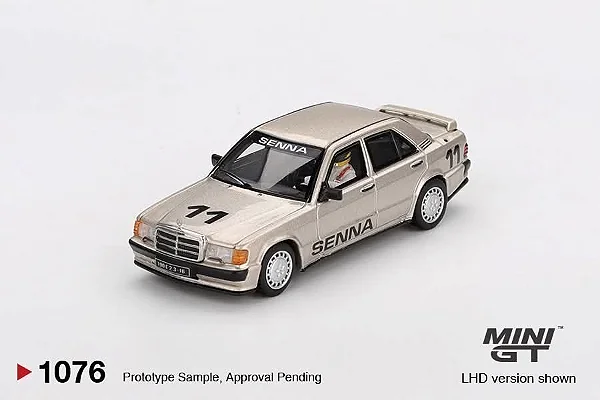 Mercedes-Benz 190 E 2.3-16 #11 Ayrton Senna 1984 Nürburgring Race of Champions w/ Figure | Mini GT - Nº 1076